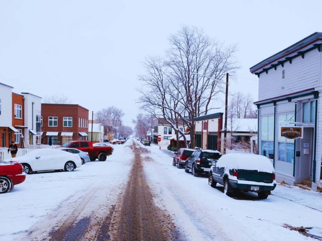 Looking East on E Simpson Street toward Iowa Avenue, Lafayette, CO