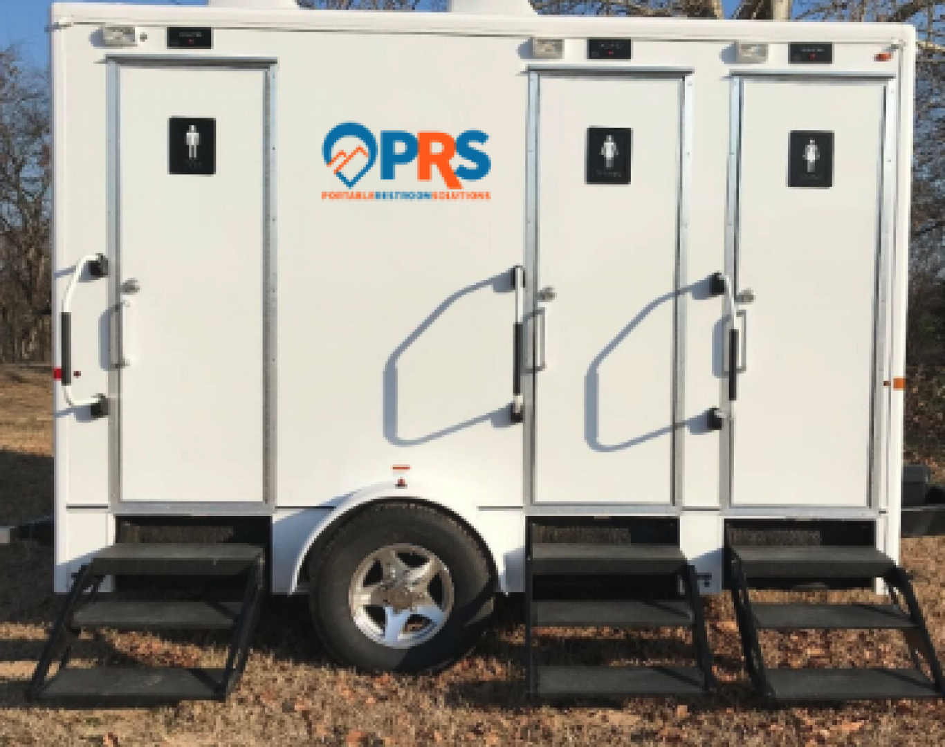Restroom trailer rental near me in Greeley, CO​ by Portable Restroom Solutions